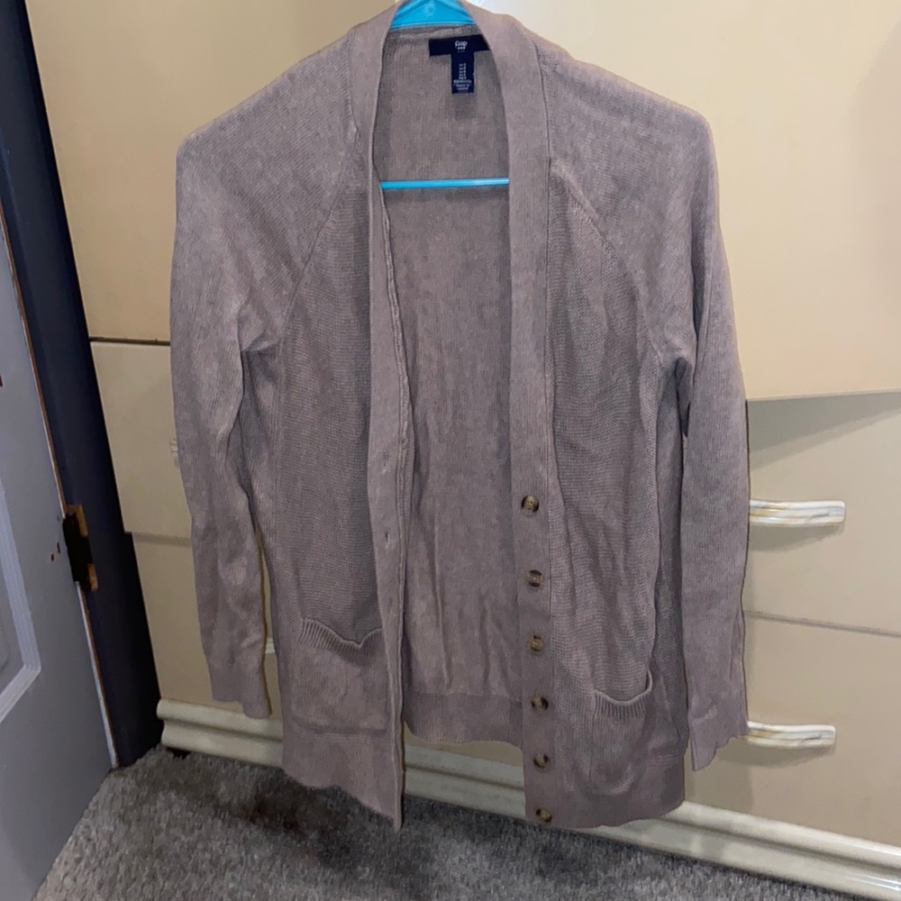Tan cardigan
